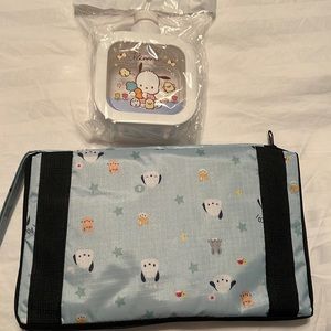 Travel duffel bag with soap dispenser